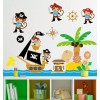 DaraBaby Vinil Decorativo Infantil Changos Barco Pirata Sala Estancia