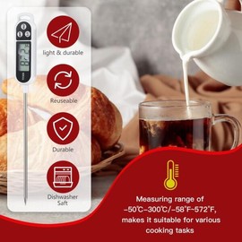 TP 식품 온도계 프로브 타입 전자 주방 디지털 고기 우유 요리 BBQ TP300 측정 [04 4PCS] Food Thermometer Probe Type Electronic Kitchen Digital Meat Milk Cooking BBQ TP300 Measurement [04 4PCS]