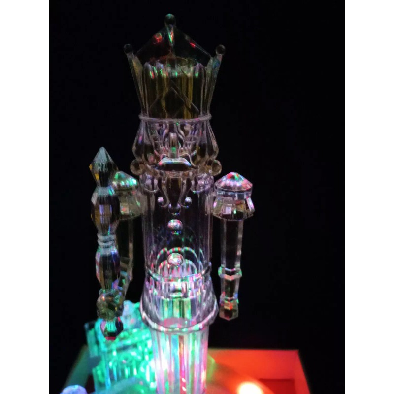 Holiday Time NUTCRACKER color changing LED LIGHT UP Animation TRAIN