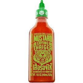 Crying Thaiger Sriracha Mustard Chili Sauce in Plastic Bottle 18.5oz (Pack of 1)