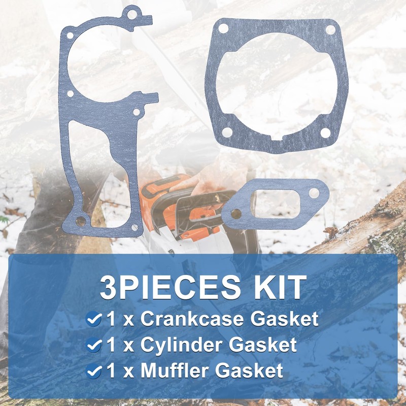 AUMEL Cylinder Crankcase Muffler Gasket Kit for Husqvarna 357 357XP