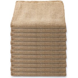Windyun 12 Pack Potato Sacks Burlap Bags with Drawstring Natural Jute Reusable Root Vegetable Storage Bags Gunny Sack for Food Strong Race Bags for Birthday Party Game (14 x 20 Inch)
