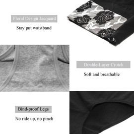 Esrinse Women's High Waist Cotton Underwear Full Coverage Briefs Tummy Control C-Section Recovery Panties (Multicolored-02-5pack, XX-Large)