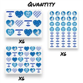 Joyful Artistry Israel Stickers with Over 225/425/900 Israel Flag Stickers, Israeli Stickers for Kids, Israel Stickers for Schools, Israel Flag Sticker Set, Israel Flag Small Stickers (450)