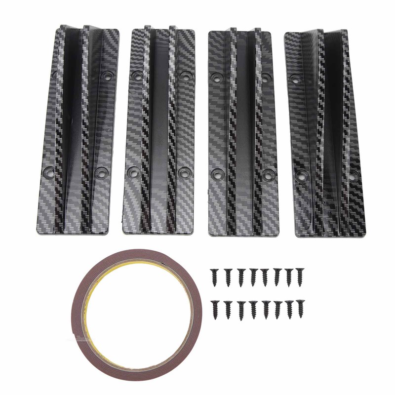 4PCS Car Rear Lower Spoiler Sporty Universal Rear Bumper Chassis