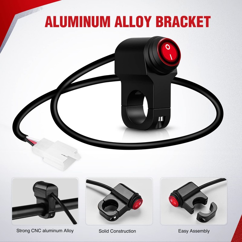 Nilight Motorcycle Handlebar Switch Plug and Play 12V ATV Light