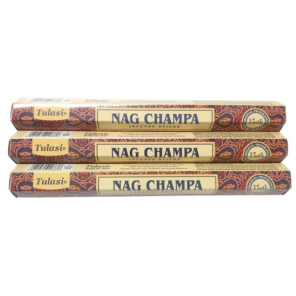 You International Tulasi Nag Champa Sticks, Set of 3, 15