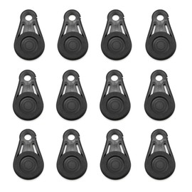 Yaphetss 20Pcs Tarp Grabbers Movable Tarp Clips Heavy Duty Lock Grip Tarp Grabbers Movable Snaps Clip for Outdoor Camping Tent Awning Banner Cover Tarps and Plastic Sheeting, 84mm, Black