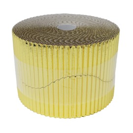Bright Ideas BI8200 Corrugated Cardboard Roll for School Stand-Up 10 cm x 7.5 m Gold Metallic