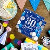 30th Birthday Decorations for Him and Her,40 PCS Blue Silver