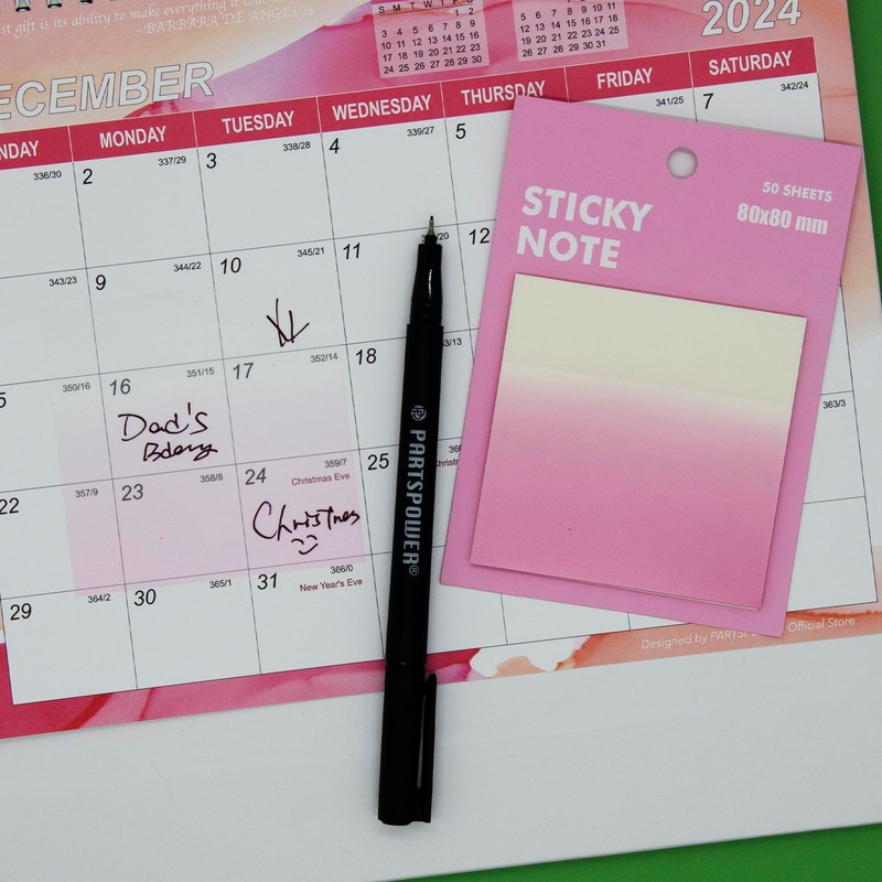 Gradient Transparent Sticky Notes, 8x8 cm See Through Notes for