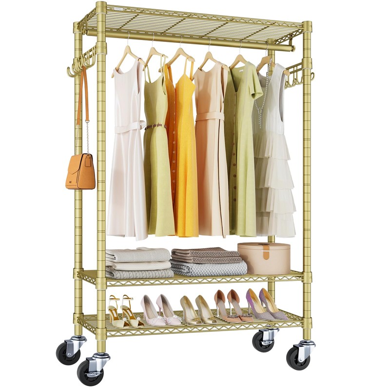VIPEK R3 Heavy Duty Clothes Rack with Lockable Wheels, Rolling