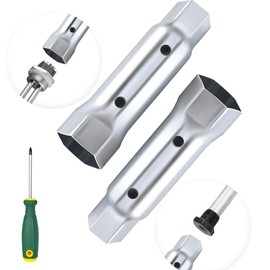 1 PK RV Water Heater Element Wrench Socket(screwdriver included), Dual Anode Rod Hex Wrench Removal Tool,1-1/16 in x 1-1/2 in x 6 in Hex Socket for All RV Camper Travel Trailer Motorhome & Residential