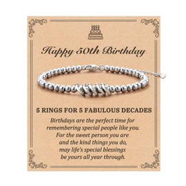 Shelucky 50th Birthday Gifts for Her Unique 50th Birthday Gifts for Womenu 50 Year Old Birthday Gifts Bracelet…