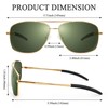 URUMQI Polarized Aviator Sunglasses for Men Women,UV400 Protection Lens, Ultra