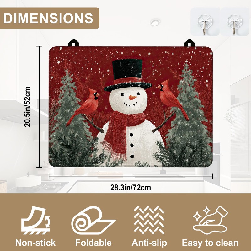 Stove Top Covers for Electric Stove,Christmas Snowman Cardinal Stove Top