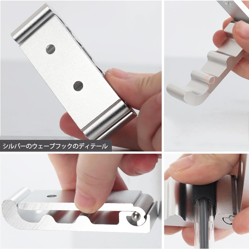 VKOSHA 6 Pack Foldable Wall Hanging Hooks Wall Hooks for