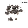 EXCEART 10 Pieces Skull Head Rivets Spikes Metal Screw Back