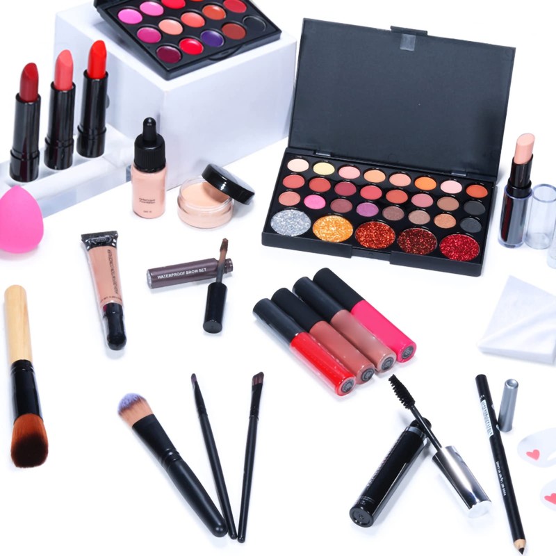 27Pcs Professional Makeup Set Portable Travel Makeup Storage Box Gifts