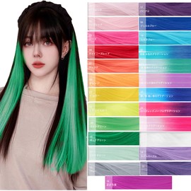VEVE & MIKI One Touch Mesh Extension, Set of 6, Solid Color, Synthetic Hair, 21.7 inches (55 cm), Wig, Inner Wig, One Touch, Straight, Long, Extension, Recitals, Parties, Fashion, 30 Colors