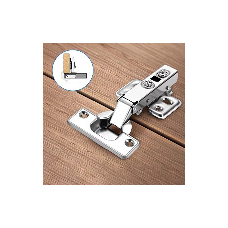 5 Pares Bisagra Bidimensional Recta 35mm Cobertura Completa 110 Grados
