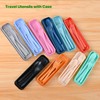 Travel Utensils with Case, 2 Sets Reusable Utensils Set with