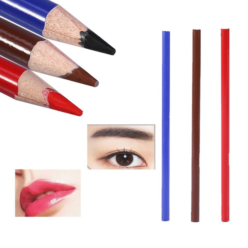 3 Colours Tattoo Eyebrow Pencil Waterproof Microblading Permanent Eyebrow Pencil