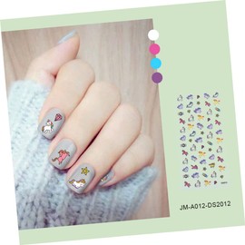Baluue 3 Pack Boys and Girls Fingertip Nail Stickers Cartoon Nail Art Decals Safe Easy DIY for Boys and Girls and Family