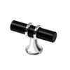 Alzassbg 10 Pack Matt Black and Silver Cabinet Knobs, 2