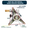 Hourleey 7/8" Shaft Vertical Pressure Washer Pump, 3400PSI 2.5GPM, Replacement