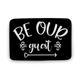 Bath Mat Non Slip Absorbent Super Cozy, Be Our Guest Bathroom Rug Carpet for Tub, Shower and Bath Room, Farmhouse Home Decor, 20"x32"