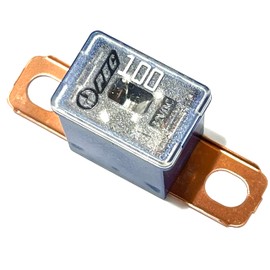 New 927-0100 Blue 100 AMP Fuse Multi Purpose PAL Series 1 32V 13/16 Bent - Replacement for 82211FC100 38218-SM4-003 FLD-100 PAL4100BP Bolt on Cartridge etc. (100Amp)
