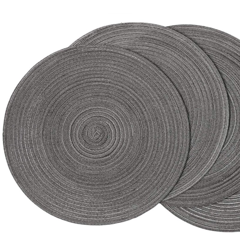 Hoshen Round Cotton Yarn Placemats, Soup Plates, Coasters, Heat Insulation