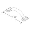 Prime-Line MP18707-1 Gate Pull, 5-3/4 In., Steel Construction, Zinc-Plated Finish
