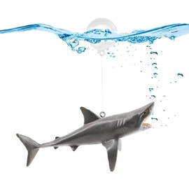 1 Pc Floating Shark Ornament - Adjustable Aquarium Shark Animal Decor, Aquarium Floating Shark Ornaments Thematic Ornaments Suitable for Aquarium All Shark Pool Décor | Kinds of Fish Tank and Home