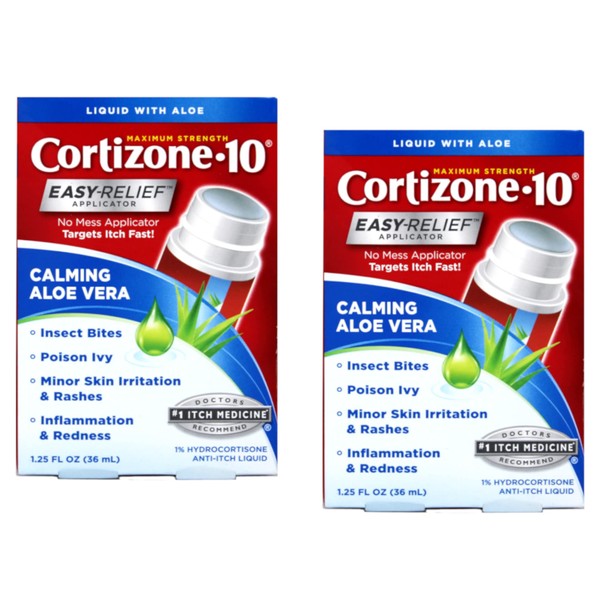 Cortizone 10 Hydrocortisone Anti-Itch Liquid 1.25 fl oz (Pack of 2)