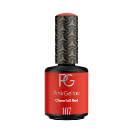 Pink Gellac Shellac Gel Nail Polish 15 ml for UV LED Lamp 107 Cheerfull Red Gel Nail Polish for UV Nail Lamp Pink LED Nail Polish Gel Polish