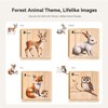 IEATFO 4 in 1 Wooden Animal Chunky Puzzle, 5 Solid