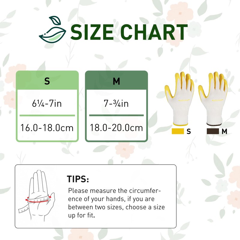 HANDLANDY 3 Pairs Womens Gardening Gloves, Breathable Nitrile Coated Outdoor