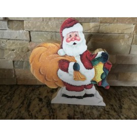 Unbranded Christmas Santa Wood Cut out Farm House