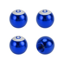 VekAuto 4 Pcs Tire Valve Stem Caps, 17x17.8MM Car Wheel Valve Cap Universal for Car Bike Motorcycle Anti Crash Aluminum Alloy Blue Tyre Valve Stem Cover Valve Dust Cap Tire Valve Cap