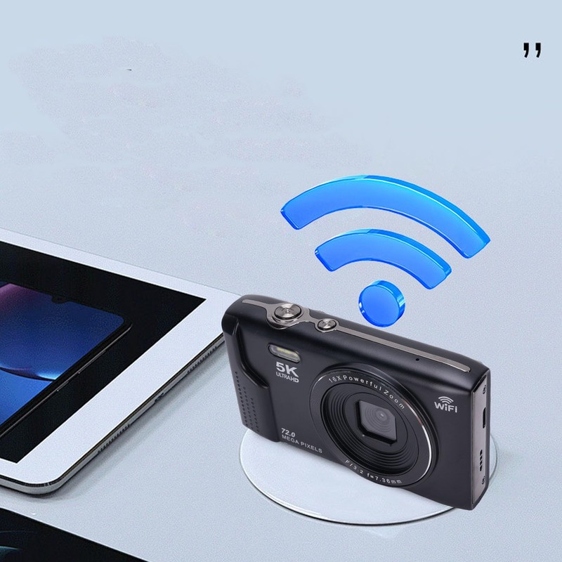 5K 72MP Digital Camera with WiFi & 16X Zoom -