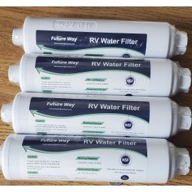 Future Way 4-Pack INLINE RV Water Filter Reduces Odors Sediments