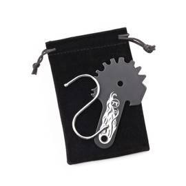 Outset 76488 Universal Grill Grate Scraper and Cleaning Tool for Various Grid Sizes, 1 EA, Black