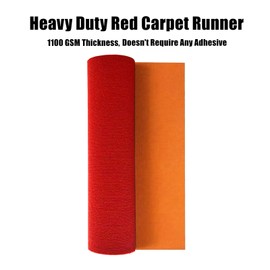 Red Carpet Runner for Party Thick, 3 x 15 Ft, Non-Slip Red Carpet Runway Rug, Essential Hollywood and Movie Night Party Decoration, Great for High Foot Traffic Areas