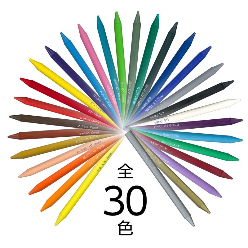 ぺんてる クレヨン色えんぴつ パスティック GC1-12D 12色