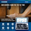 GVAKMM Drywall Screws Assortment Kit,#7 Black Wood Screws Set,160pcs，5 Sizes(3'',2'',1-3/8'',1'',5/8''),Coarse