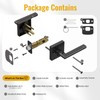 HOSOM Black Door Handle Interior, Privacy Door Levers for Bedroom