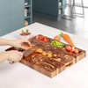 Acacia End Grain Cutting Board (17x13x1.5in), Butcher Block - Reversible