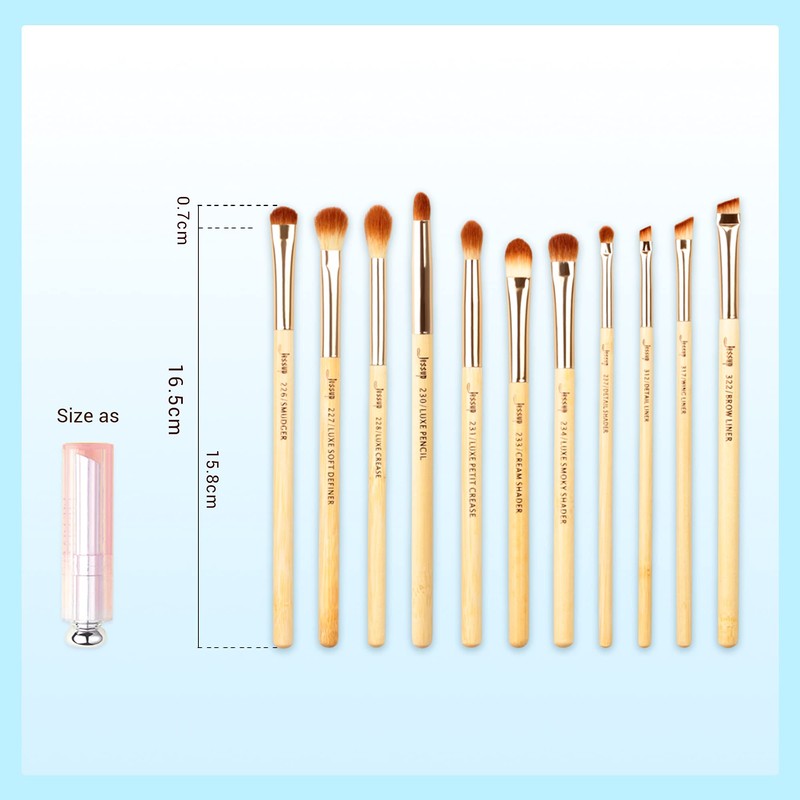 Jessup Makeup Brushes 15pcs Eye Brush Set for Eyeshadow, Eyeliner